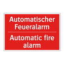 Automatischer Feueralarm - Automatic fire alarm