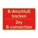 B-Anschluß trocken - Dry B-connection