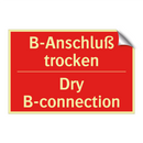 B-Anschluß trocken - Dry B-connection