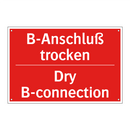 B-Anschluß trocken - Dry B-connection