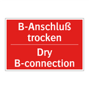 B-Anschluß trocken - Dry B-connection