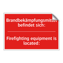 Brandbekämpfungsmittel befindet /.../ - Firefighting equipment is located:/.../