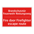 Brandschutztür Feuerwehr Rettungsweg/.../ - Fire door Firefighter escape route/.../