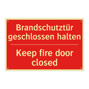 Brandschutztür geschlossen halten/.../ - Keep fire door closed