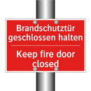 Brandschutztür geschlossen halten/.../ - Keep fire door closed