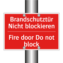 Brandschutztür Nicht blockieren/.../ - Fire door Do not block