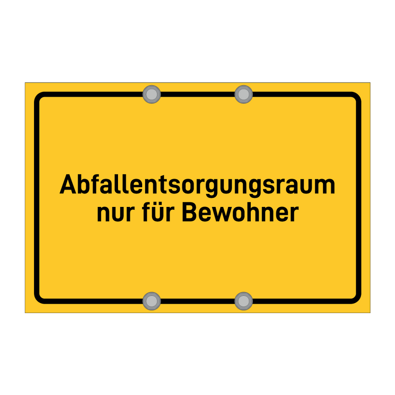 Abfallentsorgungsraum nur für Bewohner