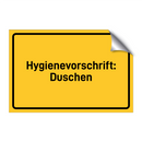 Hygienevorschrift: Duschen & Hygienevorschrift: Duschen & Hygienevorschrift: Duschen