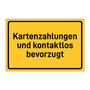 Kartenzahlungen und kontaktlos bevorzugt & Kartenzahlungen und kontaktlos bevorzugt