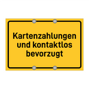 Kartenzahlungen und kontaktlos bevorzugt & Kartenzahlungen und kontaktlos bevorzugt