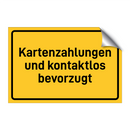 Kartenzahlungen und kontaktlos bevorzugt & Kartenzahlungen und kontaktlos bevorzugt