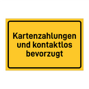 Kartenzahlungen und kontaktlos bevorzugt & Kartenzahlungen und kontaktlos bevorzugt