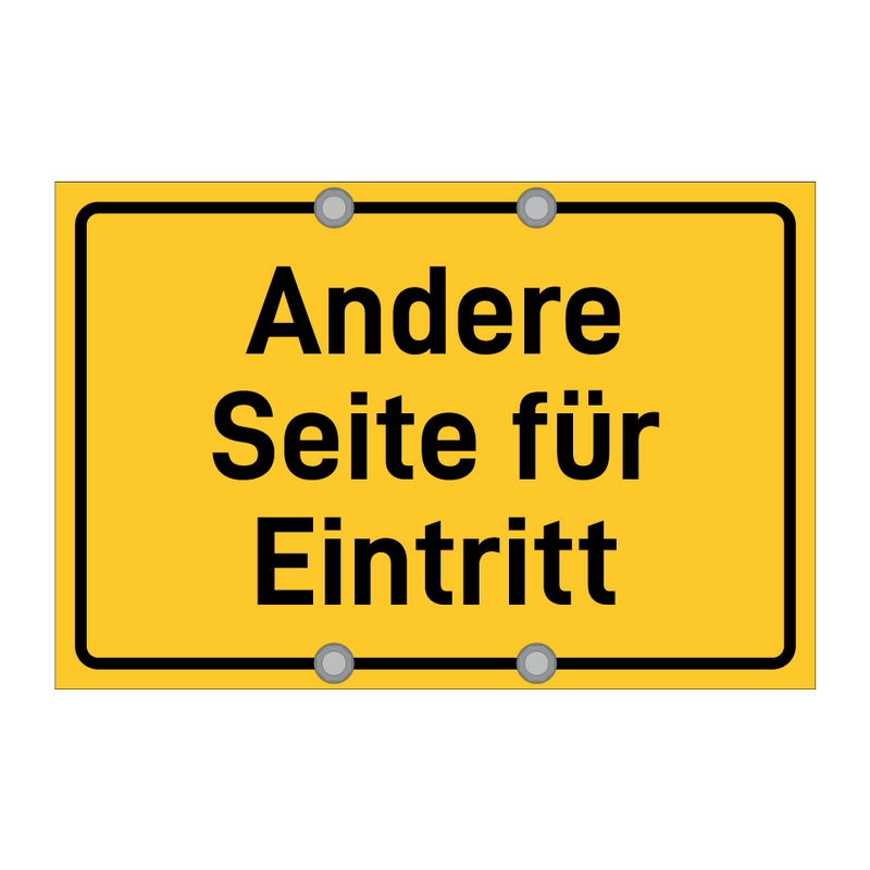 Andere Seite für Eintritt