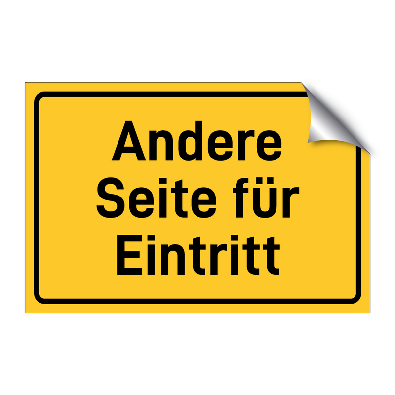 Andere Seite für Eintritt
