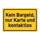 Kein Bargeld, nur Karte und kontaktlos & Kein Bargeld, nur Karte und kontaktlos
