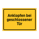 Anklopfen bei geschlossener Tür