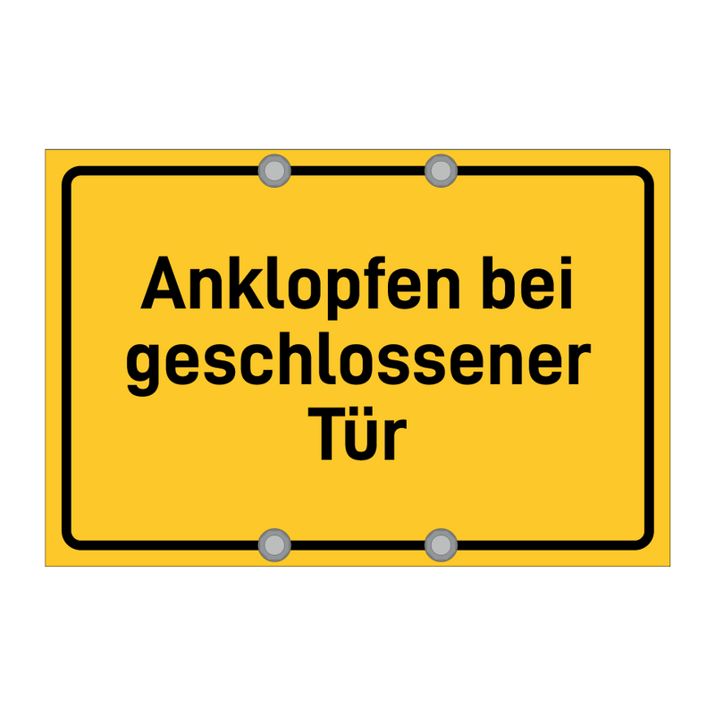 Anklopfen bei geschlossener Tür