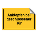 Anklopfen bei geschlossener Tür