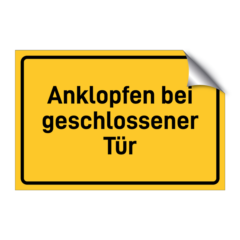 Anklopfen bei geschlossener Tür