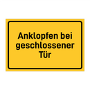 Anklopfen bei geschlossener Tür