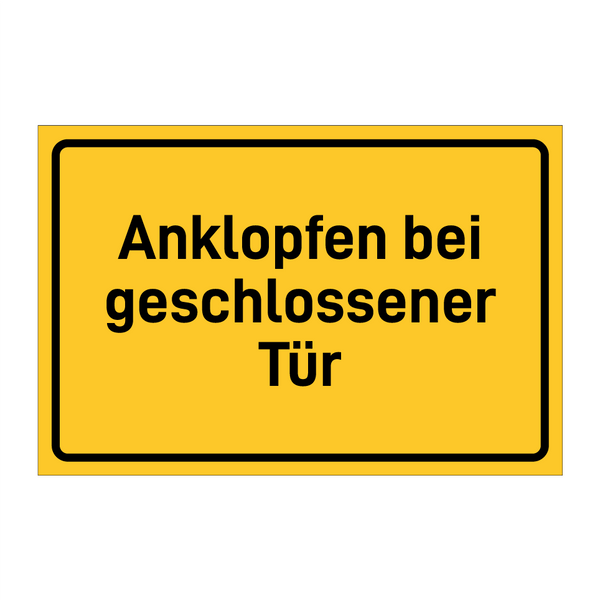 Anklopfen bei geschlossener Tür