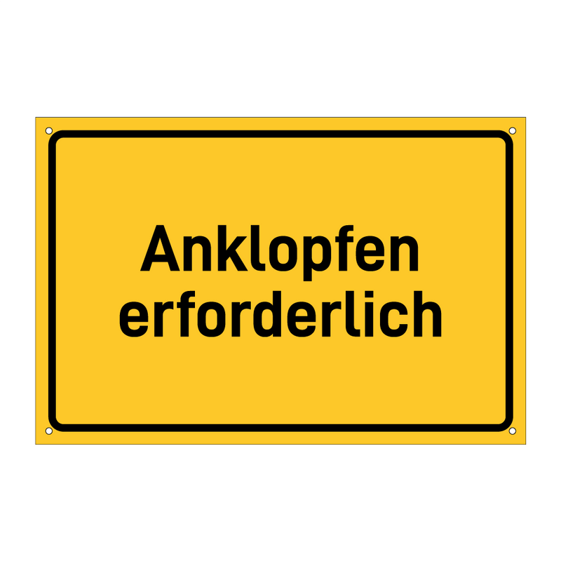 Anklopfen erforderlich