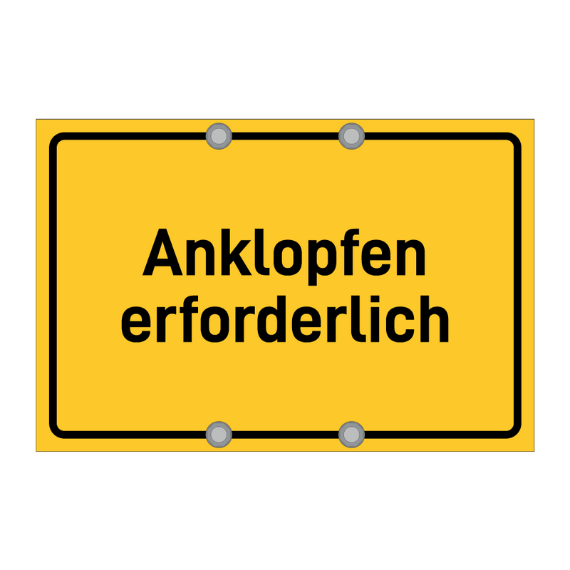 Anklopfen erforderlich