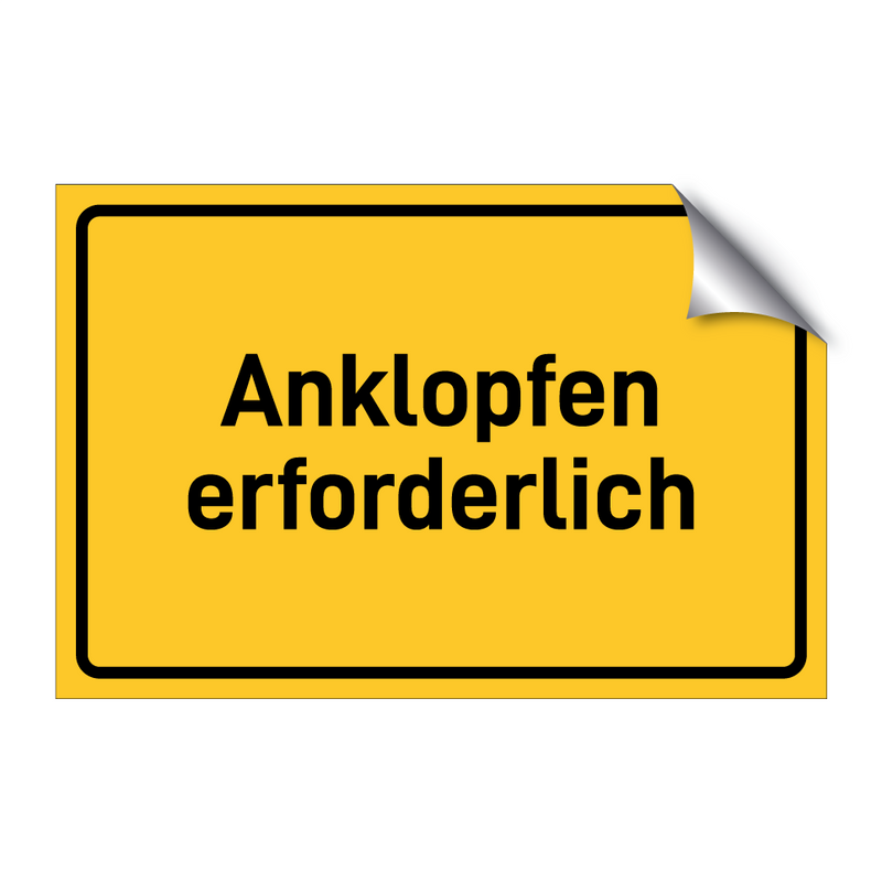 Anklopfen erforderlich