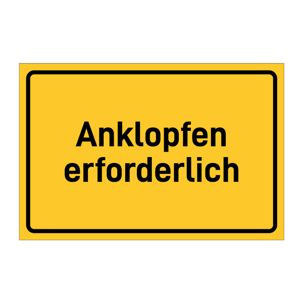Anklopfen erforderlich