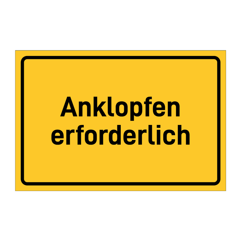 Anklopfen erforderlich