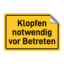 Klopfen notwendig vor Betreten & Klopfen notwendig vor Betreten & Klopfen notwendig vor Betreten