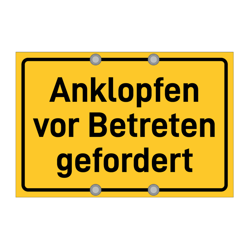 Anklopfen vor Betreten gefordert