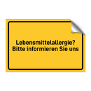 Lebensmittelallergie? Bitte informieren Sie uns & Lebensmittelallergie? Bitte informieren Sie uns