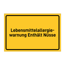 Lebensmittelallergie- warnung Enthält Nüsse & Lebensmittelallergie- warnung Enthält Nüsse