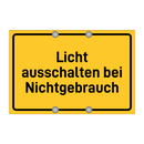 Licht ausschalten bei Nichtgebrauch & Licht ausschalten bei Nichtgebrauch