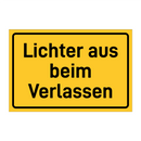 Lichter aus beim Verlassen & Lichter aus beim Verlassen & Lichter aus beim Verlassen