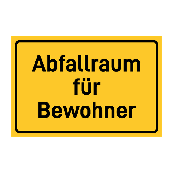 Abfallraum für Bewohner