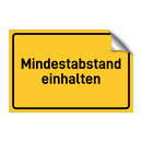 Mindestabstand einhalten & Mindestabstand einhalten & Mindestabstand einhalten