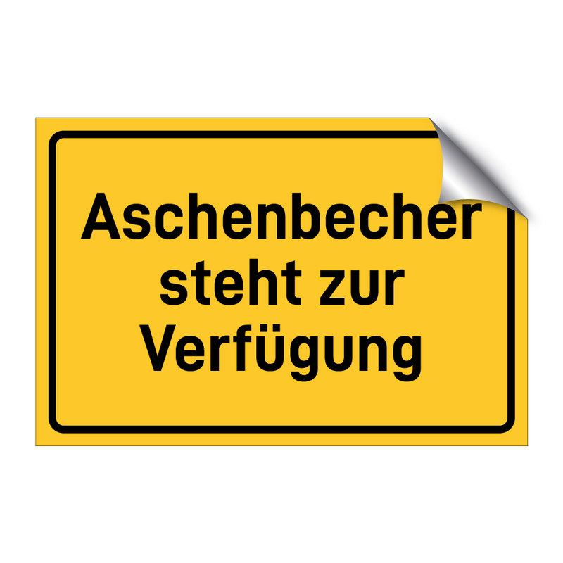 Aschenbecher steht zur Verfügung