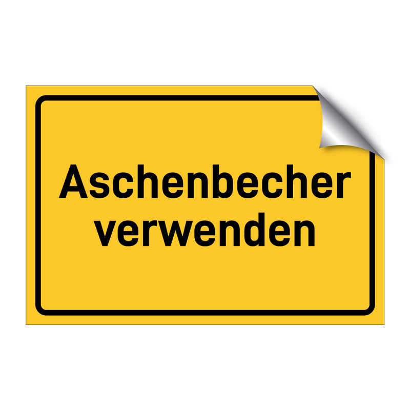 Aschenbecher verwenden