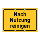 Nach Nutzung reinigen & Nach Nutzung reinigen & Nach Nutzung reinigen & Nach Nutzung reinigen