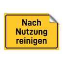 Nach Nutzung reinigen & Nach Nutzung reinigen & Nach Nutzung reinigen & Nach Nutzung reinigen