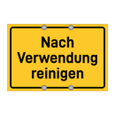 Nach Verwendung reinigen & Nach Verwendung reinigen & Nach Verwendung reinigen
