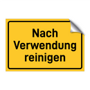 Nach Verwendung reinigen & Nach Verwendung reinigen & Nach Verwendung reinigen