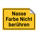 Nasse Farbe Nicht berühren & Nasse Farbe Nicht berühren & Nasse Farbe Nicht berühren