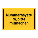 Nummernsystem, bitte mitmachen & Nummernsystem, bitte mitmachen & Nummernsystem, bitte mitmachen