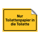 Nur Toilettenpapier in die Toilette & Nur Toilettenpapier in die Toilette