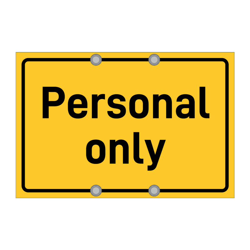 Personal only & Personal only & Personal only & Personal only & Personal only