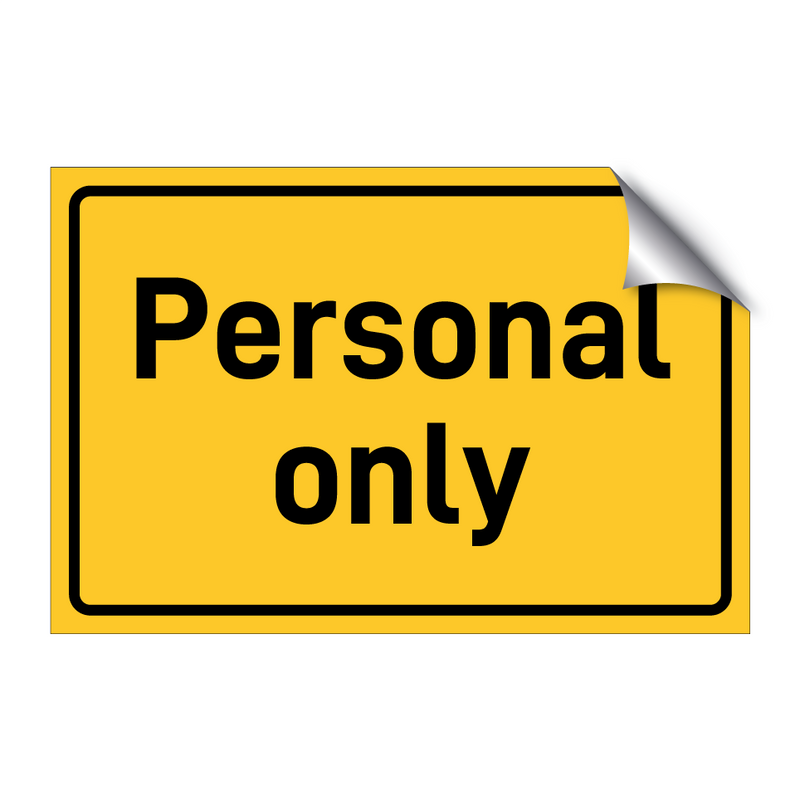 Personal only & Personal only & Personal only & Personal only