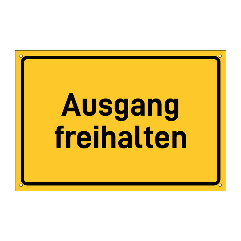Ausgang freihalten